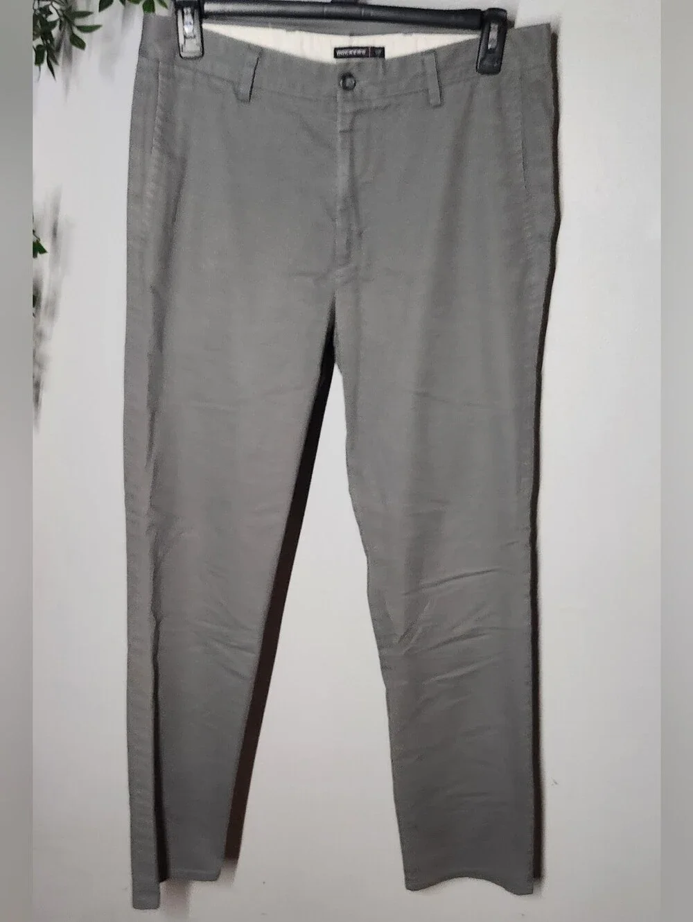 Dockers Slim Fit Gray Chinos Khakis Mens 34-34 New